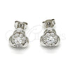 Arete Dormilona 02.285.0013 Plata Rodinada, con Zirconia Cubica Blanca, Pulido, Rodinado