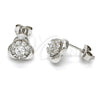 Arete Dormilona 02.285.0013 Plata Rodinada, con Zirconia Cubica Blanca, Pulido, Rodinado