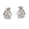 Arete Dormilona 02.285.0016 Plata Rodinada, Diseño de Ãrbol, con Zirconia Cubica Blanca, Pulido, Rodinado