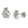 Arete Dormilona 02.285.0016 Plata Rodinada, Diseño de Ãrbol, con Zirconia Cubica Blanca, Pulido, Rodinado