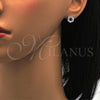 Arete Dormilona 02.285.0021 Plata Rodinada, con Zirconia Cubica Blanca, Pulido, Rodinado