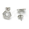 Arete Dormilona 02.285.0021 Plata Rodinada, con Zirconia Cubica Blanca, Pulido, Rodinado
