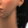 Arete Dormilona 02.285.0024 Plata Rodinada, Diseño de Ãrbol, con Zirconia Cubica Blanca, Pulido, Rodinado