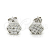 Arete Dormilona 02.285.0031 Plata Rodinada, con Zirconia Cubica Blanca, Pulido, Rodinado