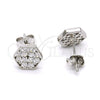 Arete Dormilona 02.285.0031 Plata Rodinada, con Zirconia Cubica Blanca, Pulido, Rodinado