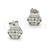 Arete Dormilona 02.285.0031 Plata Rodinada, con Zirconia Cubica Blanca, Pulido, Rodinado