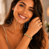 Pulsera Tennis 03.266.0002.07 Oro Laminado, con Blanca Zirconia Cubica, Pulido, Tono Dorado (14 MM Thickness, 7 Inches Length)