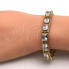 Pulsera Tennis 03.266.0003.07 Oro Laminado, con Blanca Zirconia Cubica, Pulido, Tono Dorado (09 MM Thickness, 7 Inches Length)