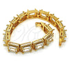 Pulsera Tennis 03.266.0003.07 Oro Laminado, con Blanca Zirconia Cubica, Pulido, Tono Dorado (09 MM Thickness, 7 Inches Length)