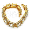 Pulsera Tennis 03.266.0003.07 Oro Laminado, con Blanca Zirconia Cubica, Pulido, Tono Dorado (09 MM Thickness, 7 Inches Length)