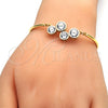Pulsera Elegante 03.65.1165.07 Oro Laminado, con Blanca Zirconia Cubica, Pulido, Tono Dorado (03 MM Thickness, 7 Inches Length)