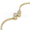 Pulsera Elegante 03.65.1165.07 Oro Laminado, con Blanca Zirconia Cubica, Pulido, Tono Dorado (03 MM Thickness, 7 Inches Length)