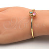 Pulsera Elegante 03.65.1170.07 Oro Laminado, con Multicolor Zirconia Cubica, Pulido, Tono Dorado (03 MM Thickness, 7 Inches Length)