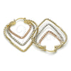 Argolla Mediana 02.65.2526.30 Oro Laminado, Diamantado, Tres Tonos