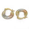 Argolla Pequeña 02.65.2527.15 Oro Laminado, Diamantado, Tres Tonos