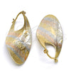 Argolla Pequeña 02.65.2528.20 Oro Laminado, Diseño de Flor, Pulido, Tres Tonos