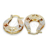 Argolla Pequeña 02.65.2531.20 Oro Laminado, Diamantado, Tres Tonos