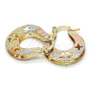 Argolla Pequeña 02.65.2531.20 Oro Laminado, Diamantado, Tres Tonos