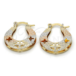 Argolla Pequeña 02.65.2531.20 Oro Laminado, Diamantado, Tres Tonos
