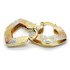 Argolla Pequeña 02.65.2532.25 Oro Laminado, Diseño de Llave y Candado, Diamantado, Tres Tonos