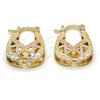 Argolla Pequeña 02.65.2533.15 Oro Laminado, Diamantado, Tres Tonos