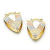 Argolla Pequeña 02.65.2534.15 Oro Laminado, Diamantado, Tres Tonos