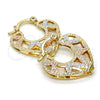 Argolla Pequeña 02.65.2535.20 Oro Laminado, Diamantado, Tres Tonos