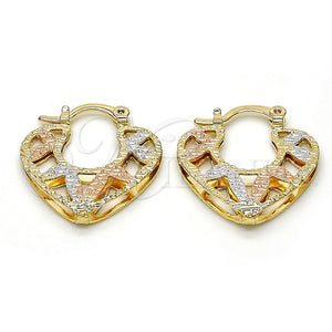 Argolla Pequeña 02.65.2535.20 Oro Laminado, Diamantado, Tres Tonos