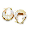 Argolla Pequeña 02.65.2536.20 Oro Laminado, Diamantado, Tres Tonos