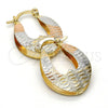 Argolla Pequeña 02.65.2536.20 Oro Laminado, Diamantado, Tres Tonos