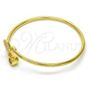 Aro Individual 07.233.0002 Oro Laminado, con Blanca Zirconia Cubica, Pulido, Tono Dorado (03 MM Thickness, One size fits all)