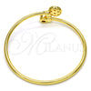 Aro Individual 07.233.0002 Oro Laminado, con Blanca Zirconia Cubica, Pulido, Tono Dorado (03 MM Thickness, One size fits all)