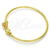 Aro Individual 07.233.0003 Oro Laminado, Diseño de Flor, con Blanca Zirconia Cubica and Blanca Micro Pave, Pulido, Tono Dorado (03 MM Thickness, One size fits all)