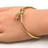 Aro Individual 07.233.0006 Oro Laminado, Diseño de Corazón, con Blanca Zirconia Cubica, Pulido, Tono Dorado (03 MM Thickness, One size fits all)