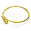Aro Individual 07.233.0006 Oro Laminado, Diseño de Corazón, con Blanca Zirconia Cubica, Pulido, Tono Dorado (03 MM Thickness, One size fits all)