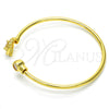 Aro Individual 07.233.0010 Oro Laminado, con Blanca Zirconia Cubica and Blanca Cristal, Pulido, Tono Dorado (03 MM Thickness, One size fits all)