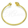 Aro Individual 07.233.0010 Oro Laminado, con Blanca Zirconia Cubica and Blanca Cristal, Pulido, Tono Dorado (03 MM Thickness, One size fits all)