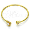 Aro Individual 07.233.0010 Oro Laminado, con Blanca Zirconia Cubica and Blanca Cristal, Pulido, Tono Dorado (03 MM Thickness, One size fits all)