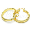 Argolla Mediana 02.170.0184.40 Oro Laminado, Diamantado, Tono Dorado