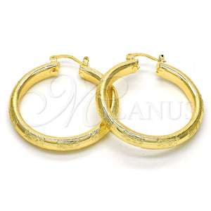 Argolla Mediana 02.170.0184.40 Oro Laminado, Diamantado, Tono Dorado