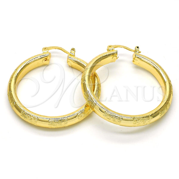 Argolla Mediana 02.170.0184.40 Oro Laminado, Diamantado, Tono Dorado