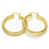 Argolla Mediana 02.170.0184.40 Oro Laminado, Diamantado, Tono Dorado