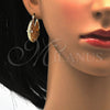 Argolla Mediana 02.170.0186.30 Oro Laminado, con Blanca Cristal, Pulido, Tono Dorado