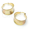 Argolla Pequeña 02.65.2572.20 Oro Laminado, Diamantado, Tres Tonos