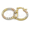 Argolla Pequeña 02.65.2580.20 Oro Laminado, Diamantado, Tres Tonos