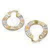 Argolla Mediana 02.65.2596.30 Oro Laminado, Pulido, Tres Tonos