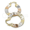 Argolla Mediana 02.65.2596.30 Oro Laminado, Pulido, Tres Tonos