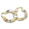 Argolla Mediana 02.65.2596.30 Oro Laminado, Pulido, Tres Tonos