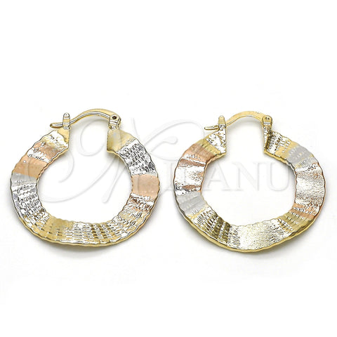 Argolla Mediana 02.65.2596.30 Oro Laminado, Pulido, Tres Tonos