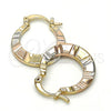 Argolla Pequeña 02.65.2600.20 Oro Laminado, Pulido, Tres Tonos